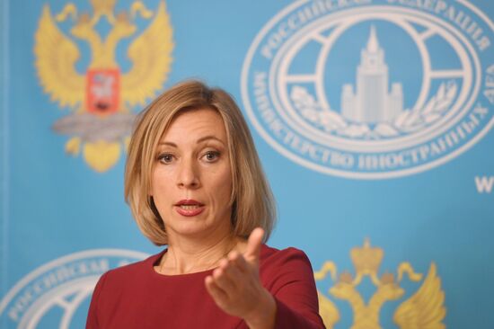Russian Foreign Ministry Spokesperson Maria Zakharova's briefing on current foreign policy issues.