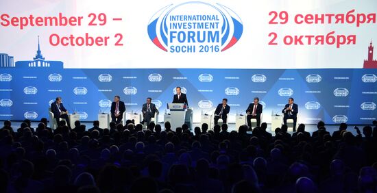 Prime Minister Dmitry Medvedev at Sochi International Investment Forum 2016