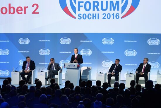Prime Minister Dmitry Medvedev at Sochi International Investment Forum 2016