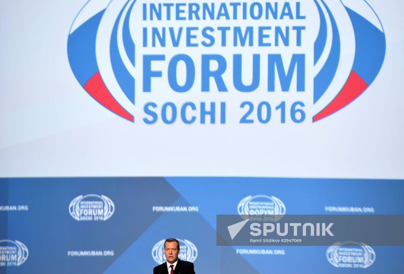 Prime Minister Dmitry Medvedev at Sochi International Investment Forum 2016