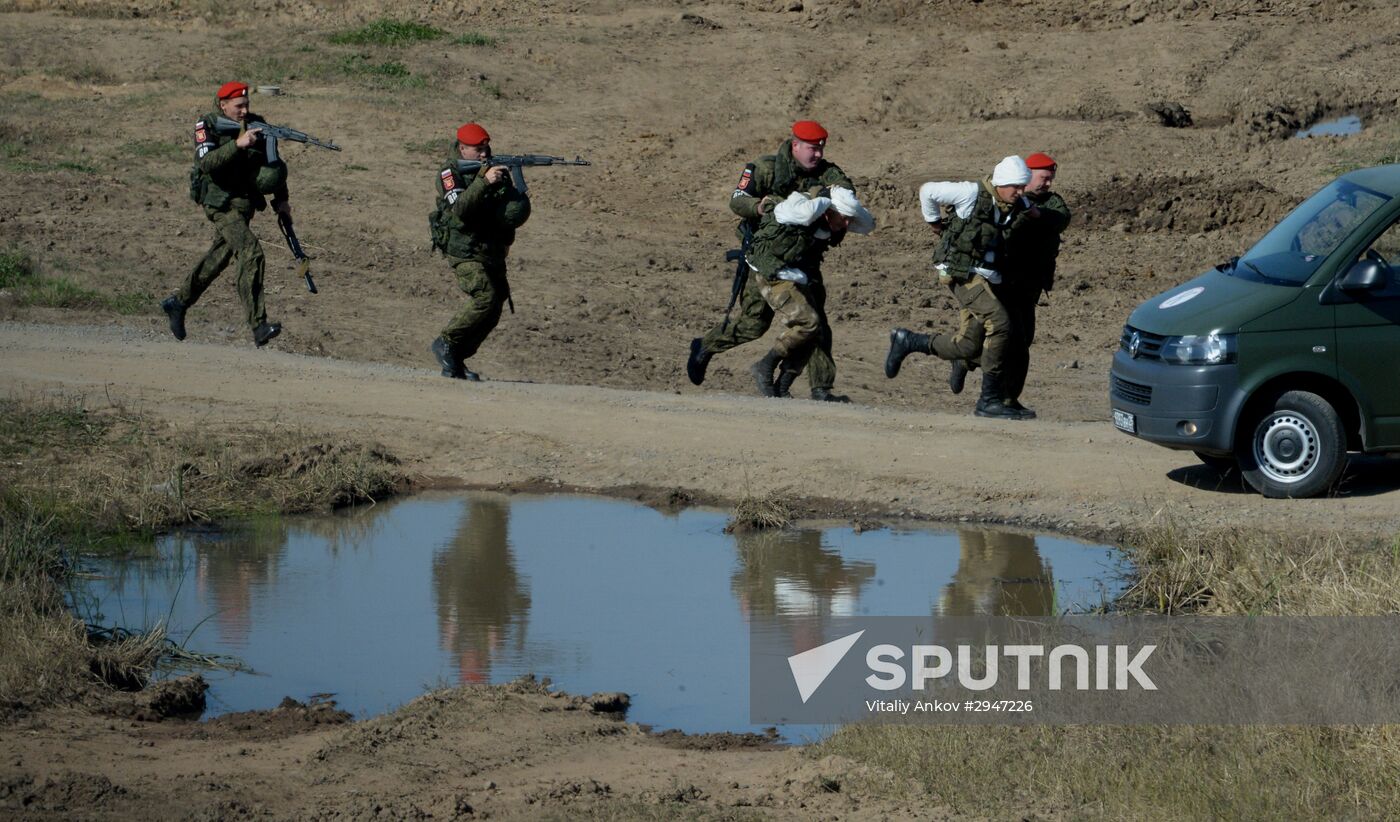 Indra 2016 Russian-Indian military exercise in Primorye Territory