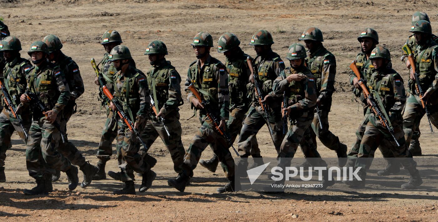Indra 2016 Russian-Indian military exercise in Primorye Territory