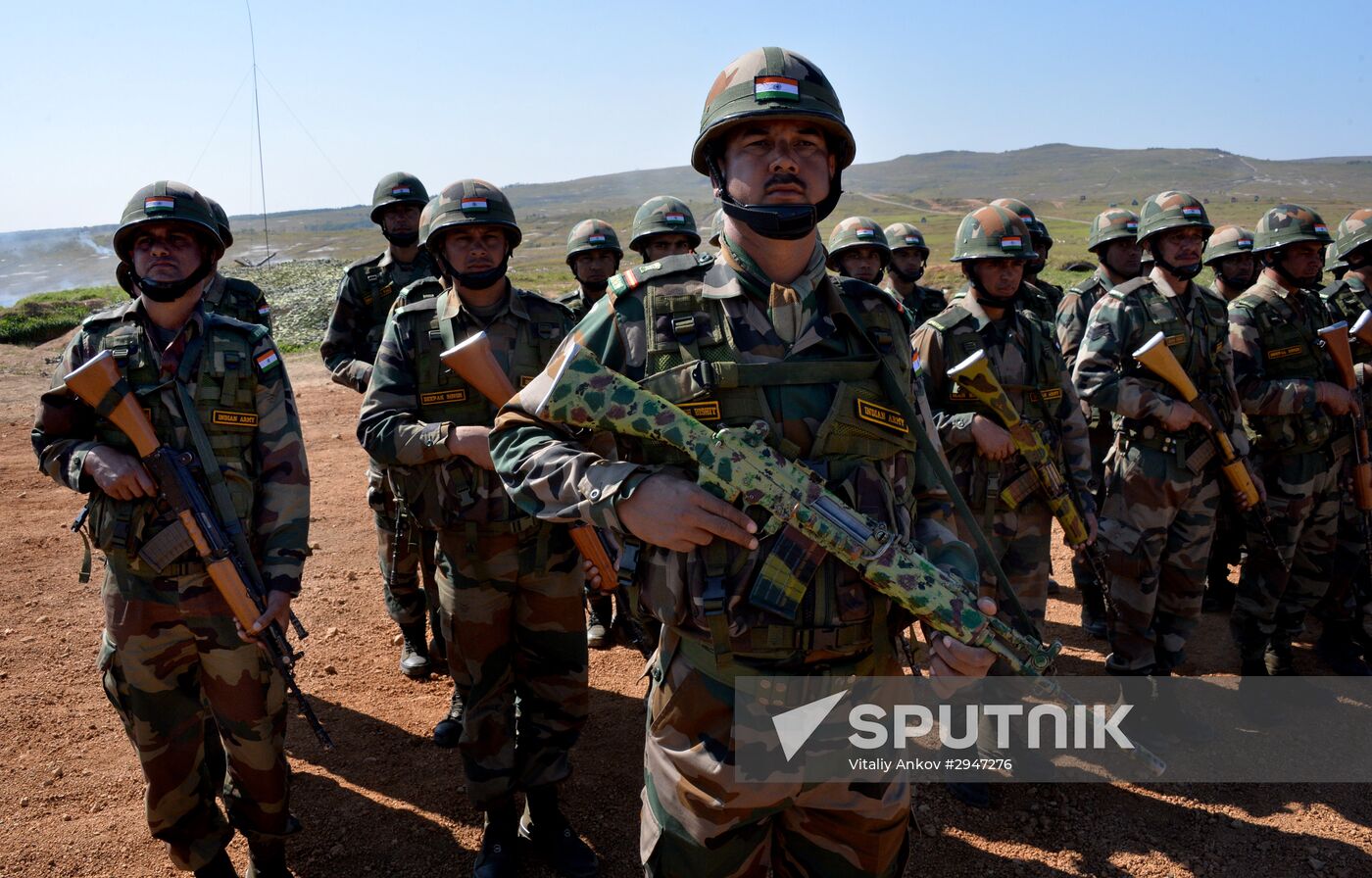 Indra 2016 Russian-Indian military exercise in Primorye Territory