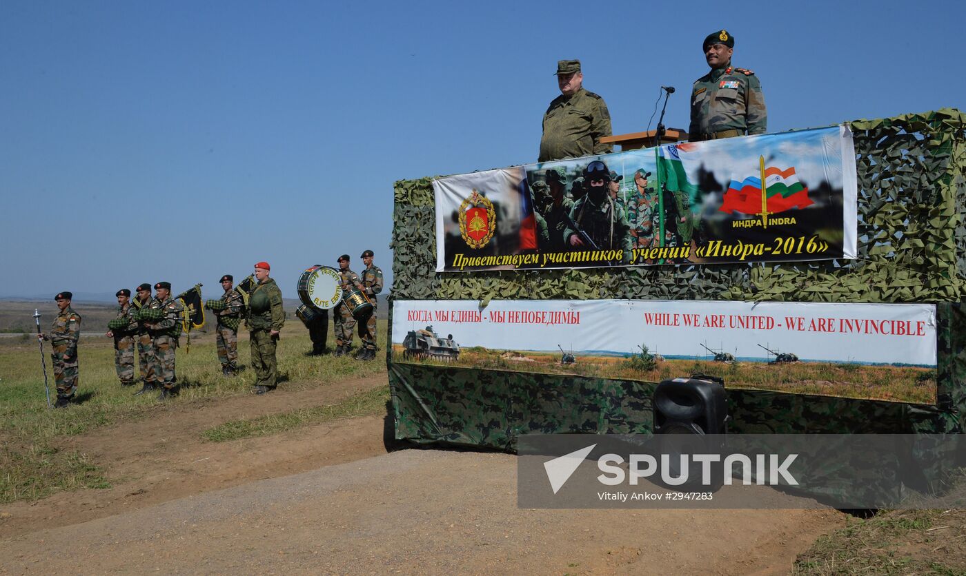 Indra 2016 Russian-Indian military exercise in Primorye Territory