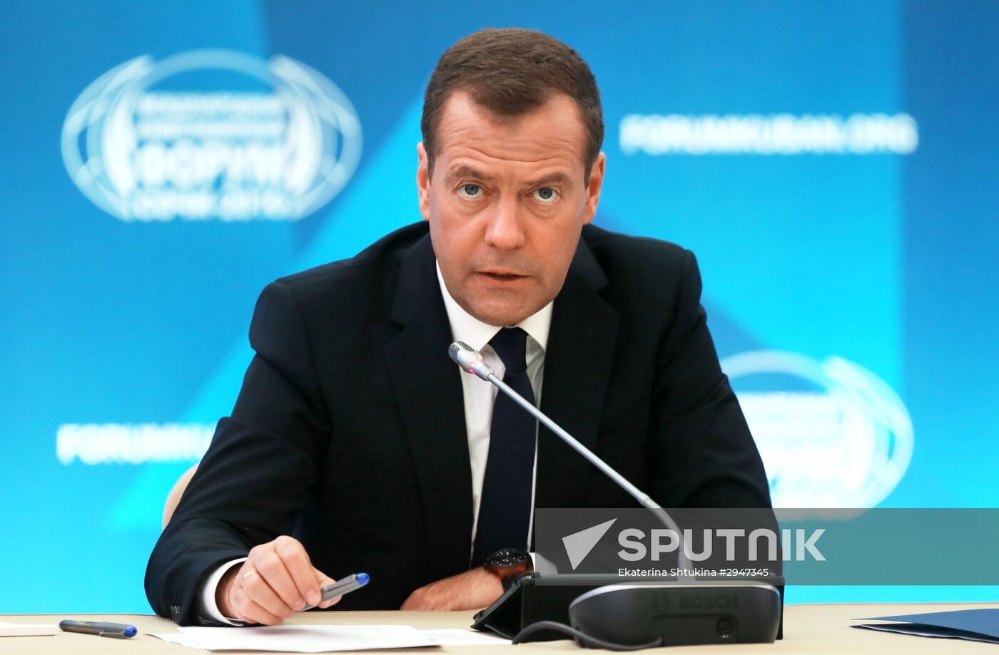 Prime Minister Dmitry Medvedev at 15th Sochi International Investment Forum 2016