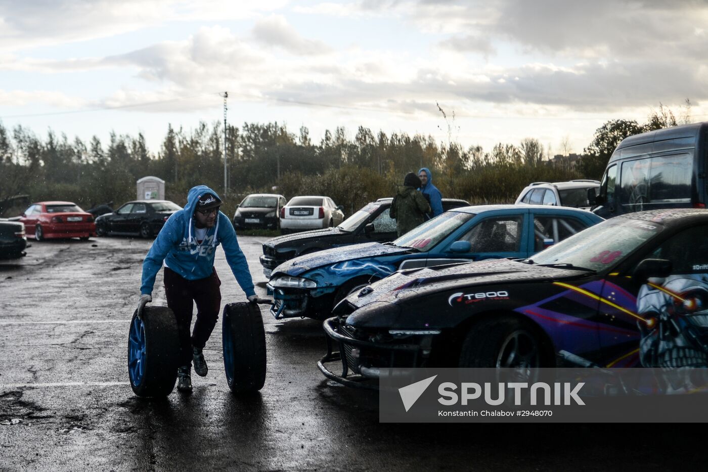 Drifting contest in Veliky Novgorod