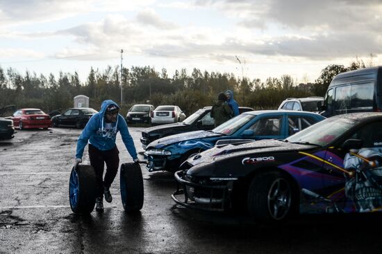 Drifting contest in Veliky Novgorod