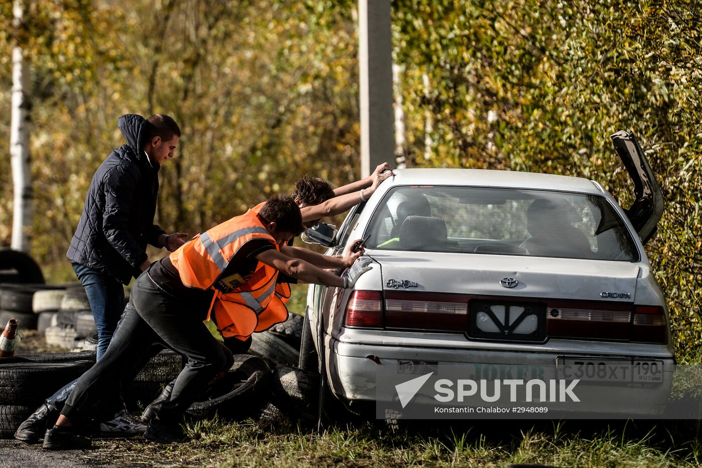 Drifting contest in Veliky Novgorod