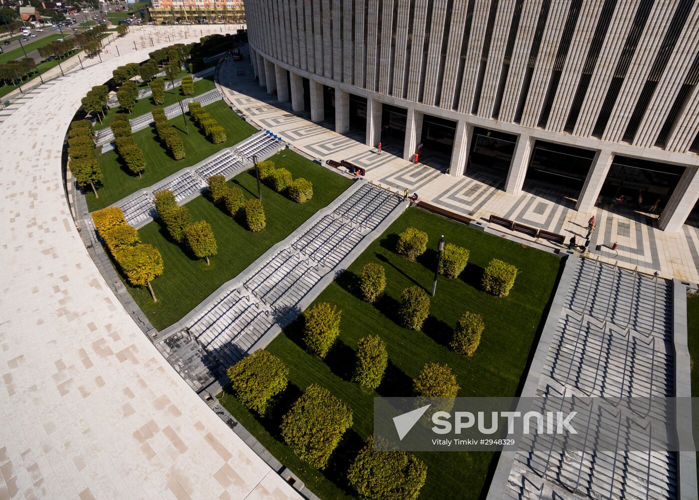 Area by the FC Krasnodar Stadium in Krasnodar. Location: Russia, Krasnodar. Author: Vitaly Timkiv/Sputnik. FC Krasnodar Stadium opens on October 9