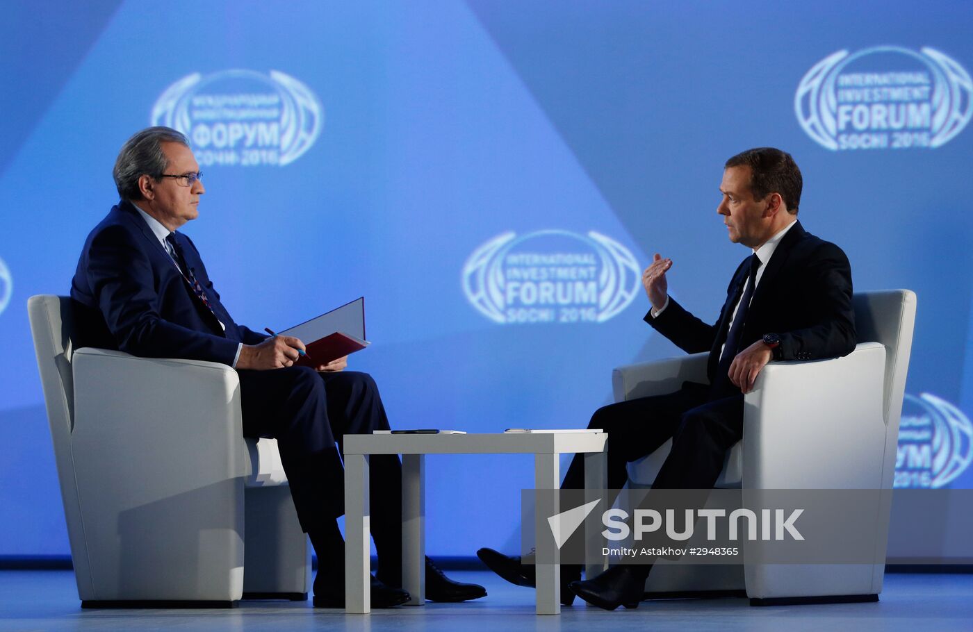 Prime Minister Dmitry Medvedev interviewed by Channel One
