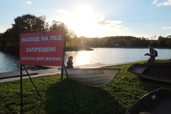 City residents relax in Kuskovo