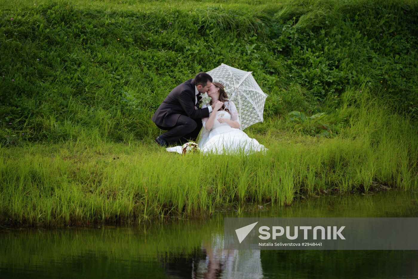City residents relax in Kuskovo