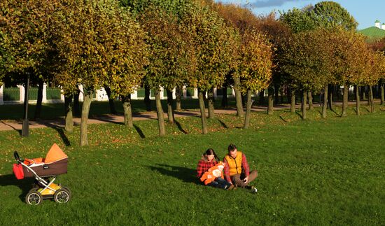 City residents relax in Kuskovo