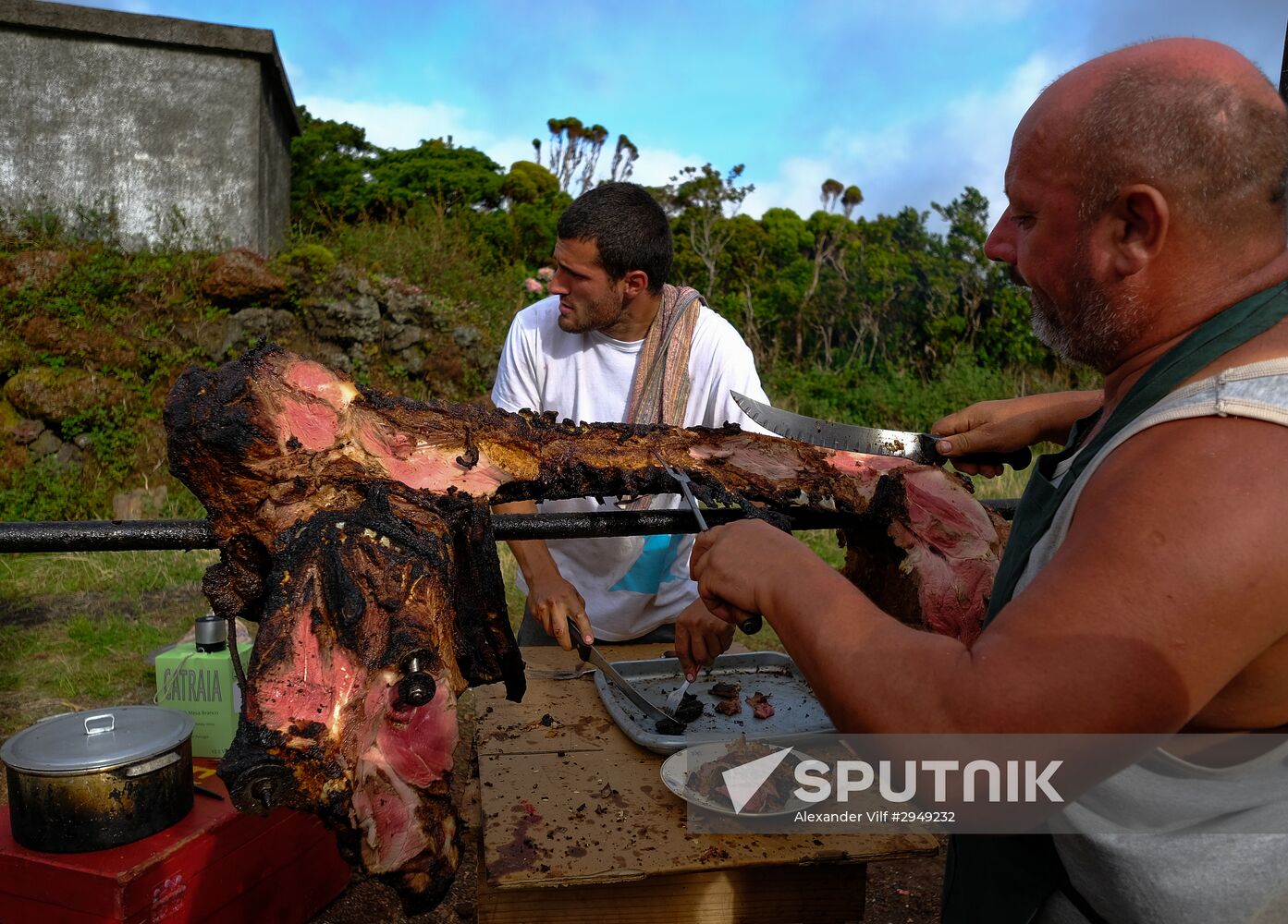 Bull fight on Pico Island