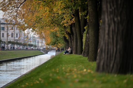 Golden autumn in St. Petersburg