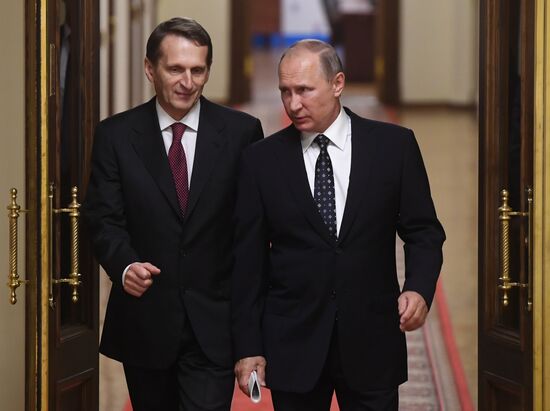 President Vladimir Putin at meeting of State Duma of 7th convocation