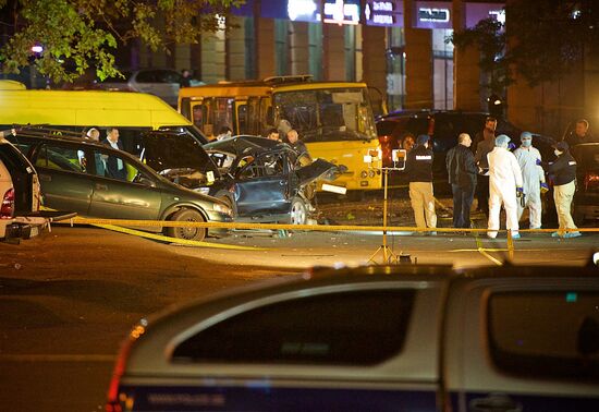 Car explosion in Tbilisi
