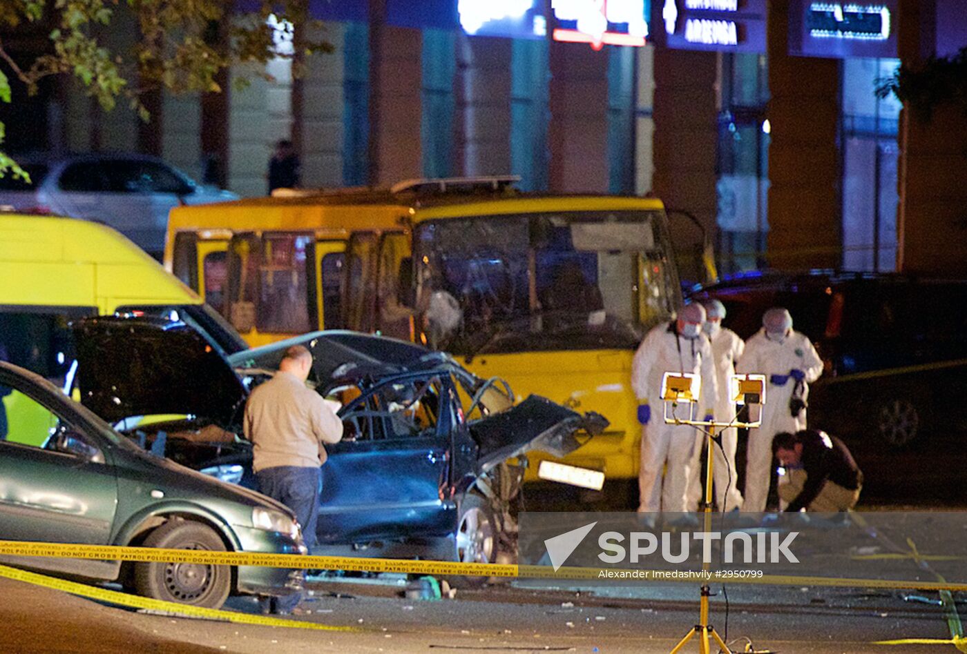 Car explosion in Tbilisi