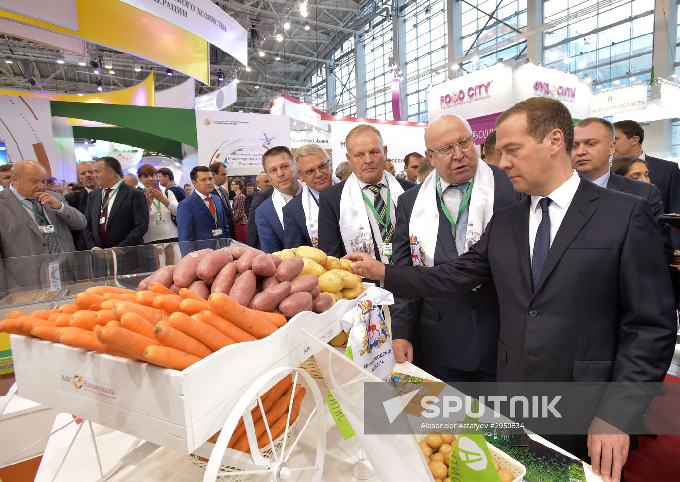 Prime Minister Dmitry Medvedev presents state awards at Golden Autumn exhibition