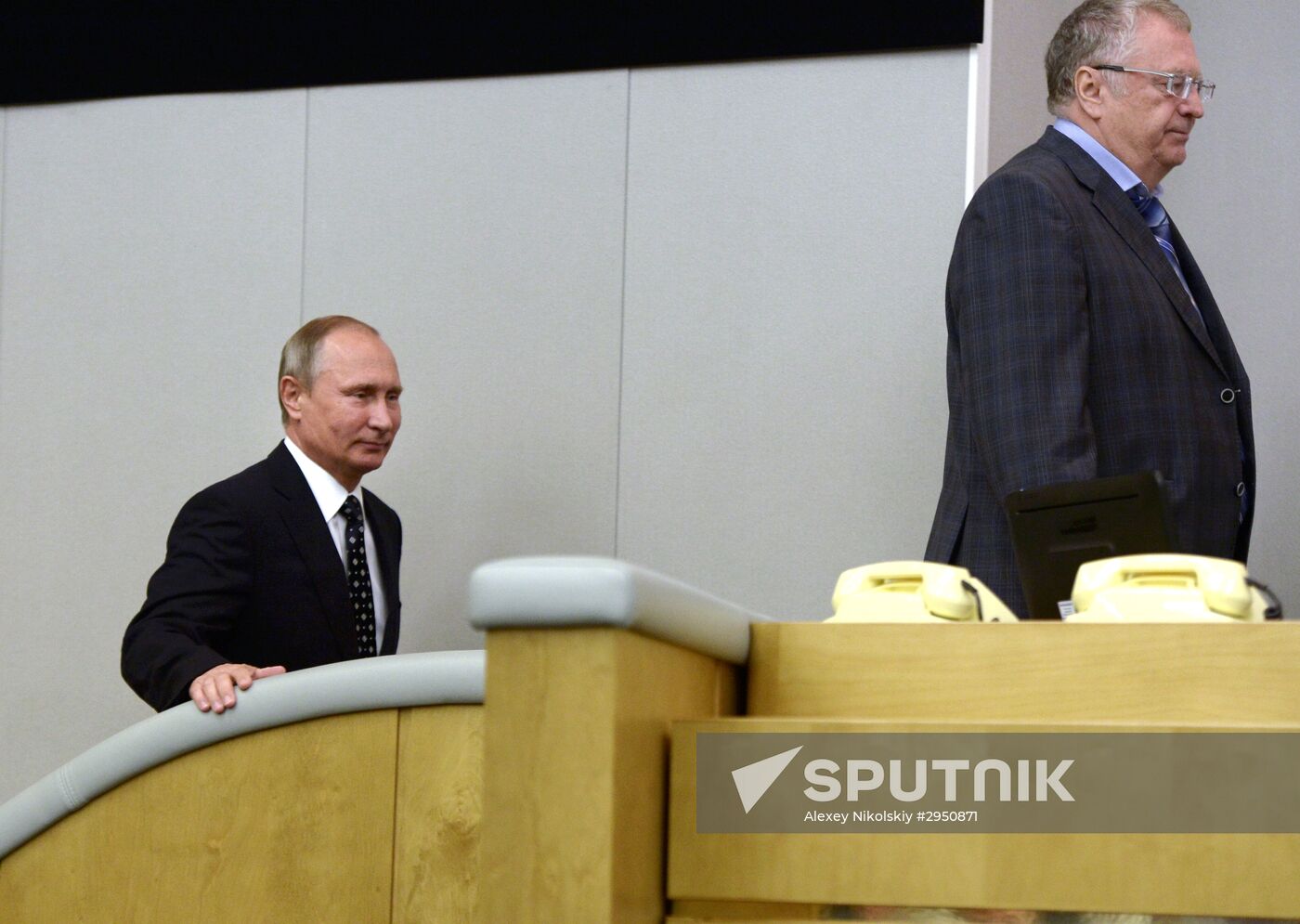 President Vladimir Putin at meeting of State Duma of 7th convocation