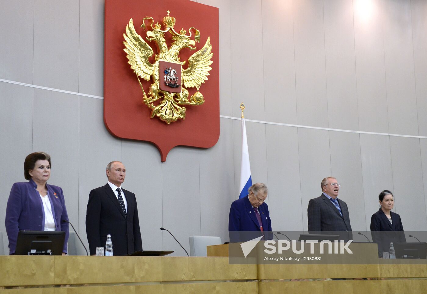 President Vladimir Putin at meeting of State Duma of 7th convocation