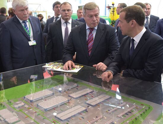Prime Minister Dmitry Medvedev presents state awards at Golden Autumn exhibition