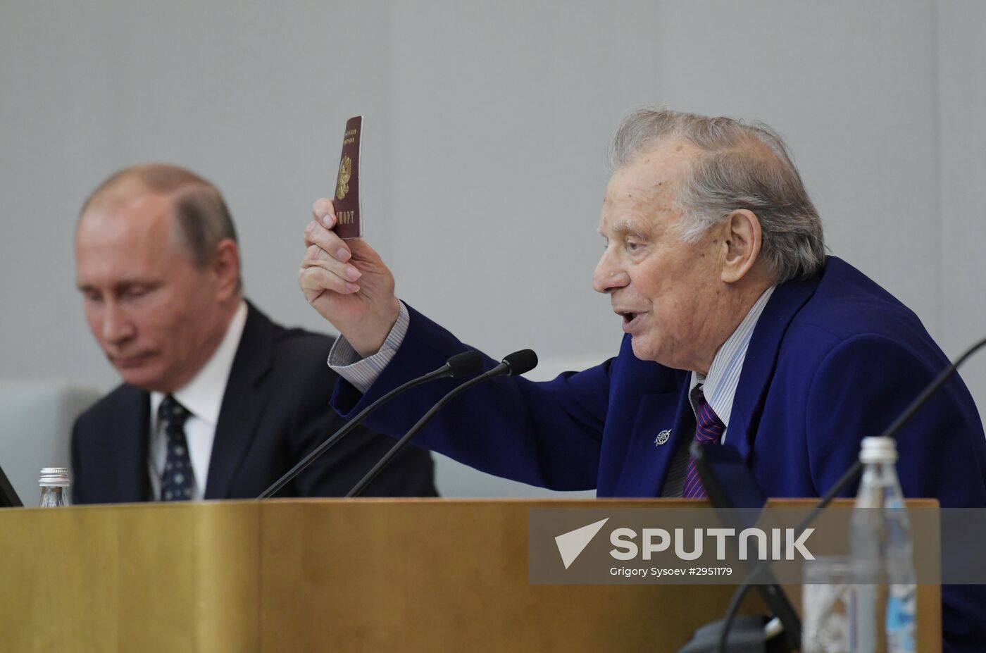 President Vladimir Putin at meeting of State Duma of 7th convocation