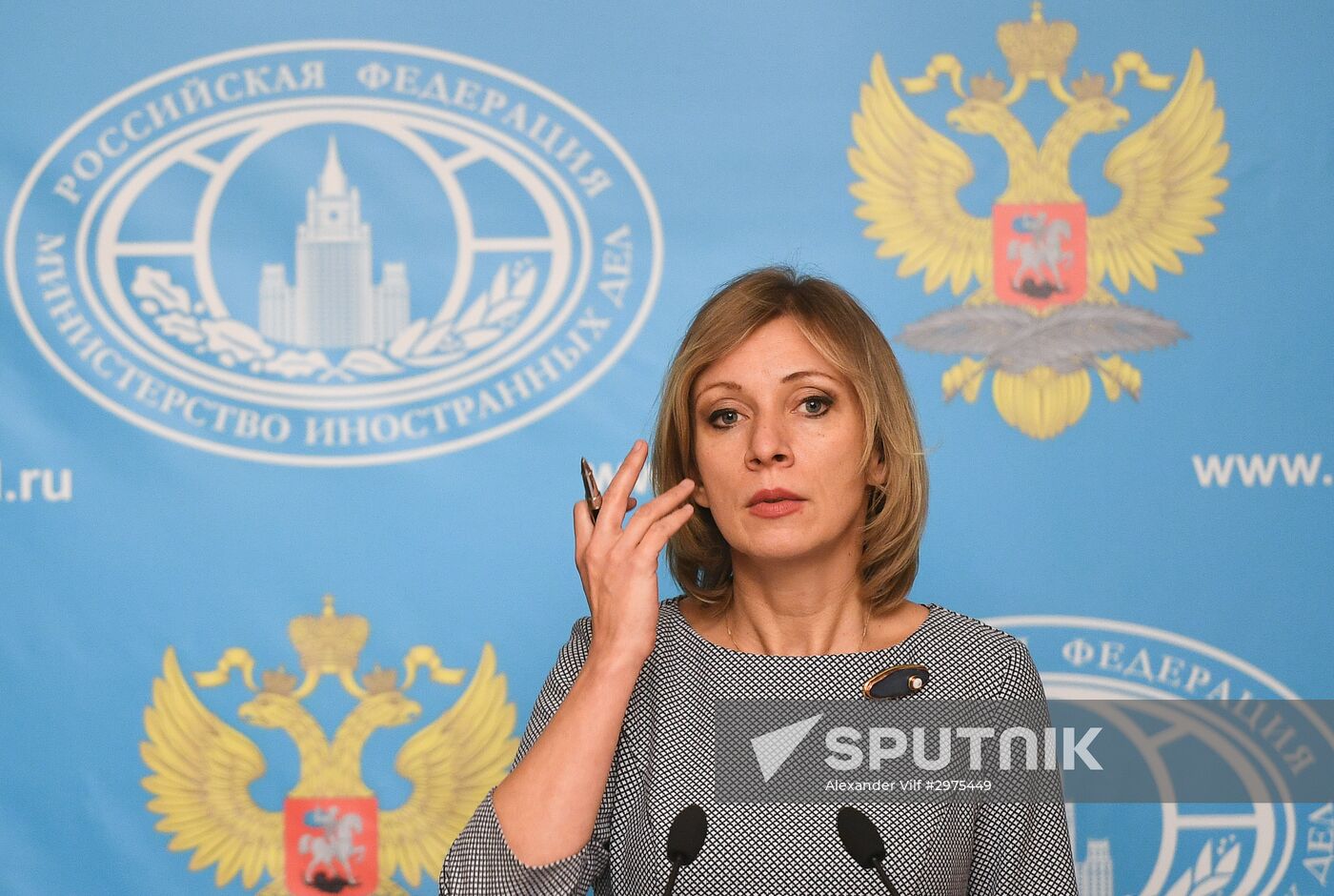 Russian Foreign Ministry Spokesperson Maria Zakharova At A Briefing Sputnik Mediabank