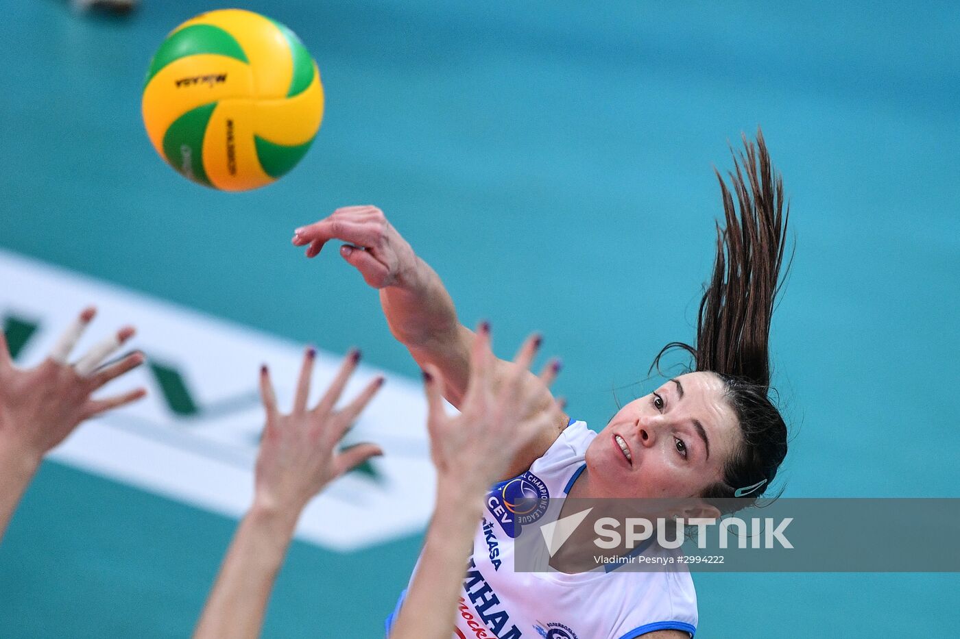 Women's CEV Champions League. Dynamo Moscow vs. Volei Alba-Blaj ...