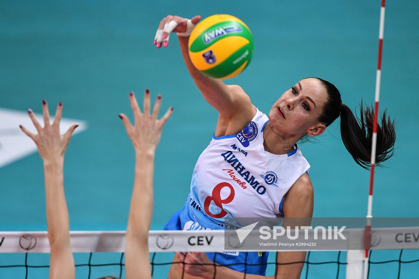 Women's CEV Champions League. Dynamo Moscow vs. Volei Alba-Blaj ...
