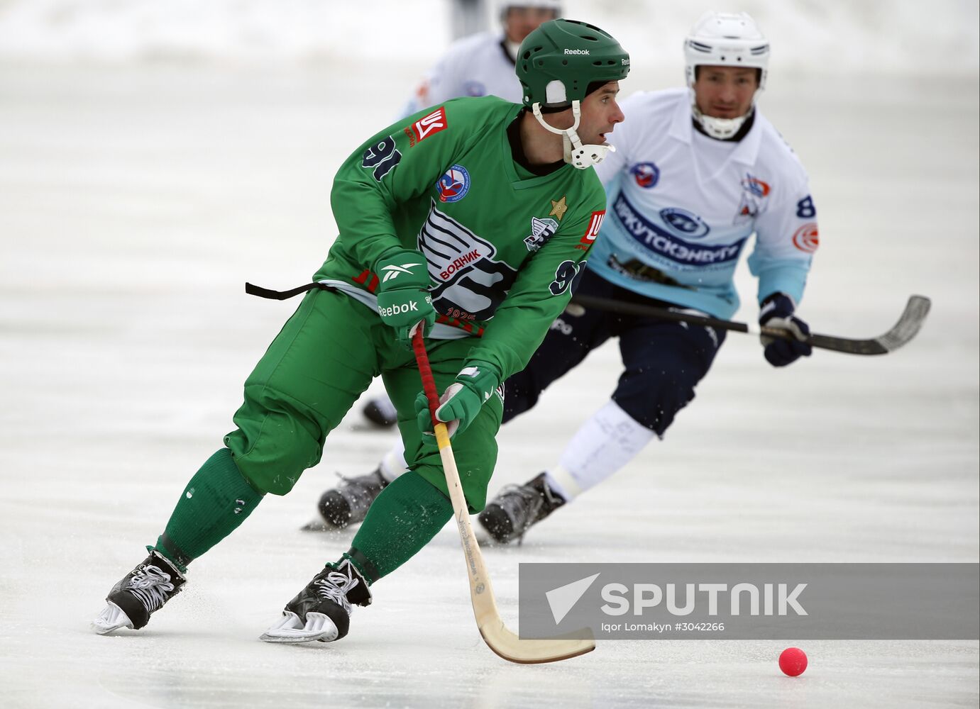 Russian bandy championship. Vodnik vs. Baikal Energia Sputnik Mediabank