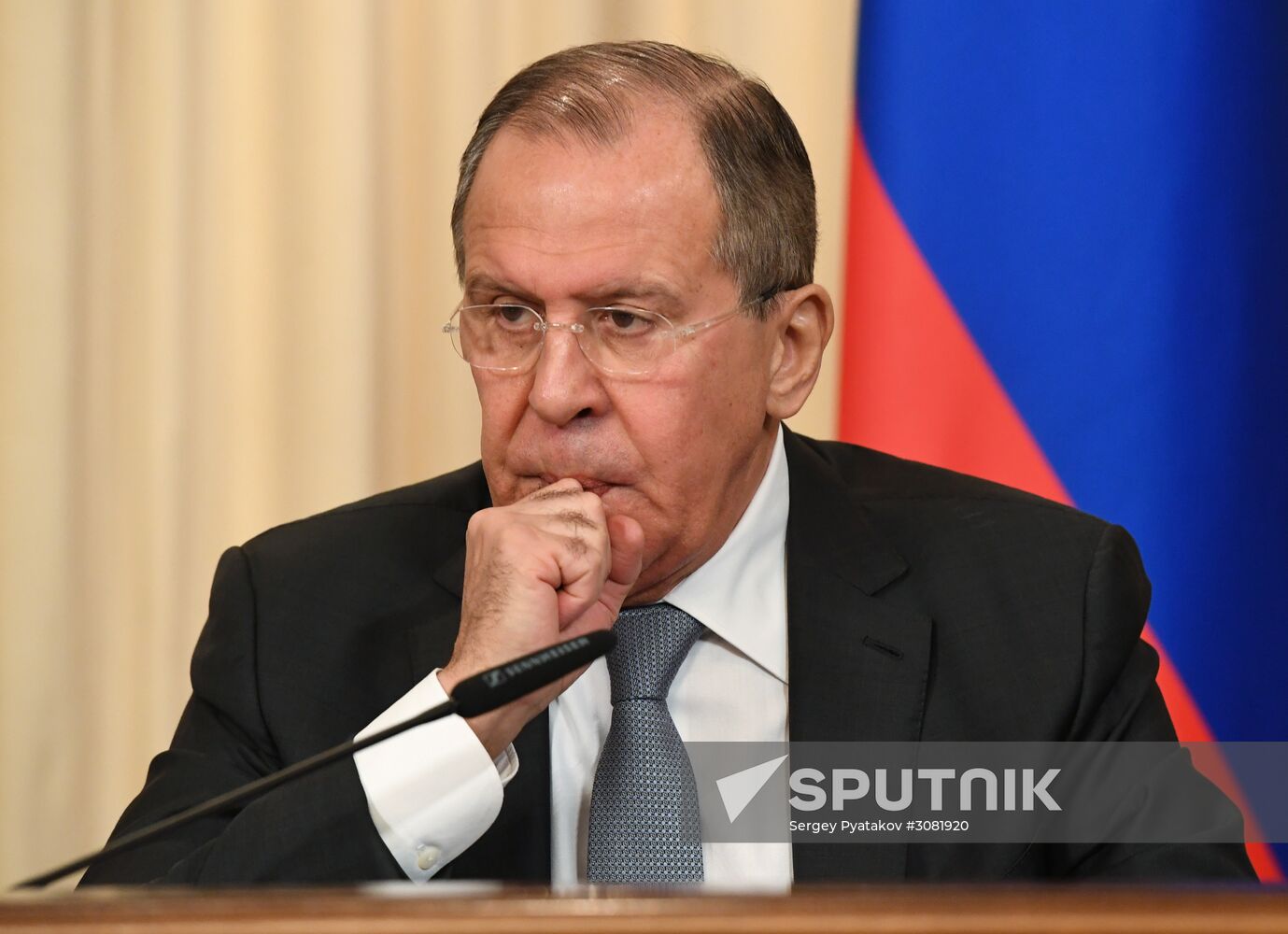 Russia's Foreign Minister Sergei Lavrov meets with European Commission