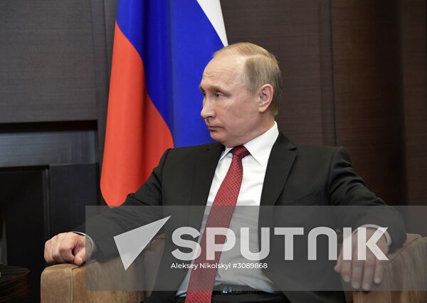 President Vladimir Putin meets with President of Turkey Recep Tayyip Erdogan