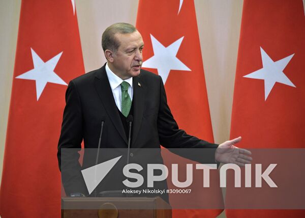 President Vladimir Putin meets with President of Turkey Recep Tayyip Erdogan