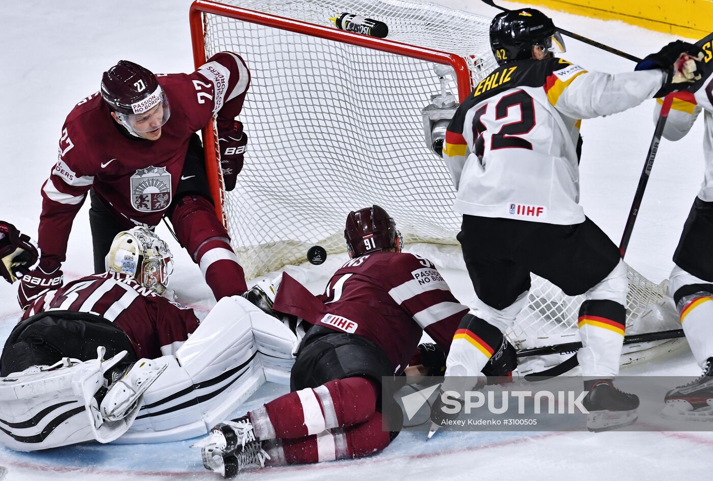 2017 IIHF World Championships. Germany vs. Latvia Sputnik Mediabank