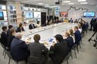 September 1, 2014. Russian President Vladimir Putin, second row center, meets with students and professors of the M. K. Ammosov North-Eastern Federal University in Yakutsk. Location: Russia, Yakutsk. Author: Aleksey Nikolskyi/Sputnik. Vladimir Putin visits Far Eastern Federal District