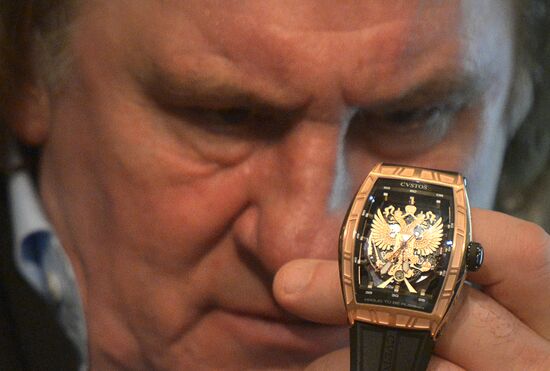 Presentation of watch from Cvstos and Gerard Depardieu