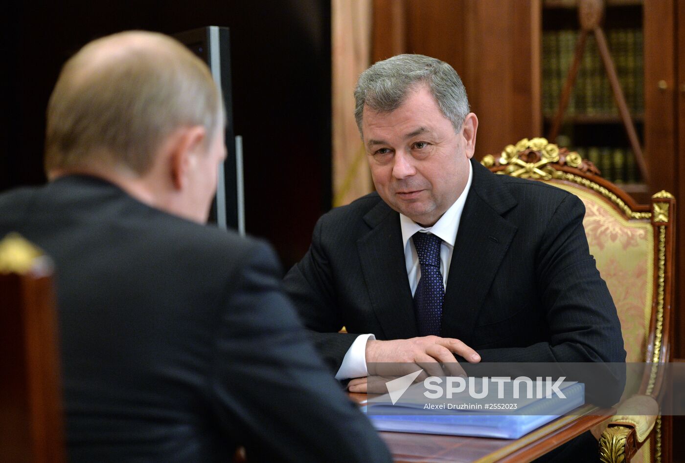 Russian President Vladimir Putin meets with Kaluga Region Governor ...