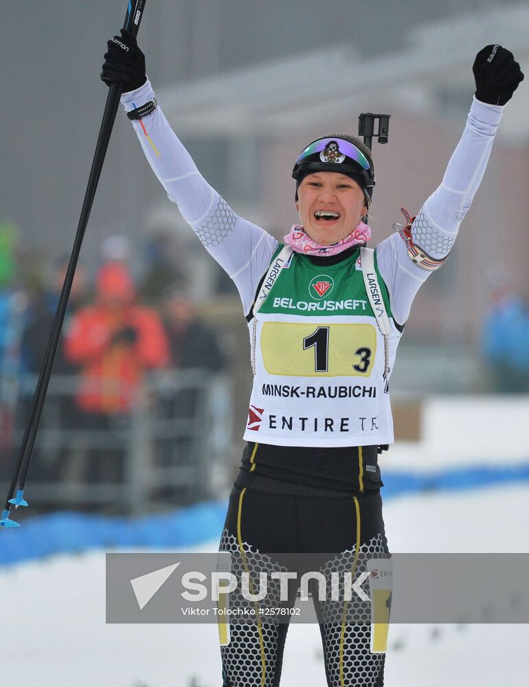 Biathlon Youth/Junior World Championships. Youth women relay Sputnik