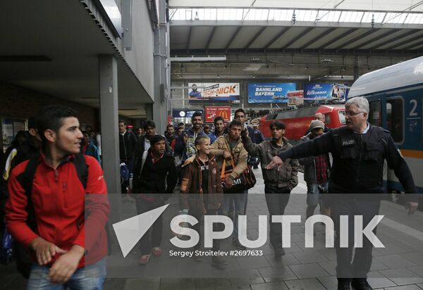 Middle Eastern refugees in Munich