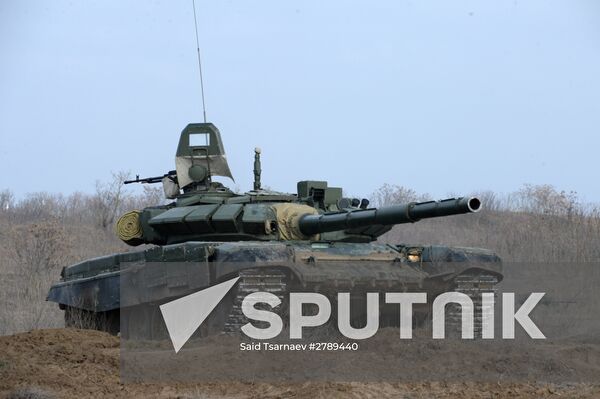 Motorized infantry exercise at Sernovodsky range