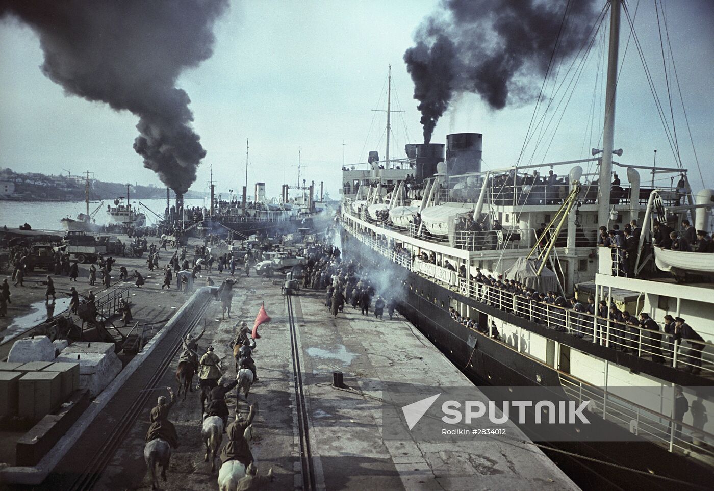 Scene from film Beg Sputnik Mediabank