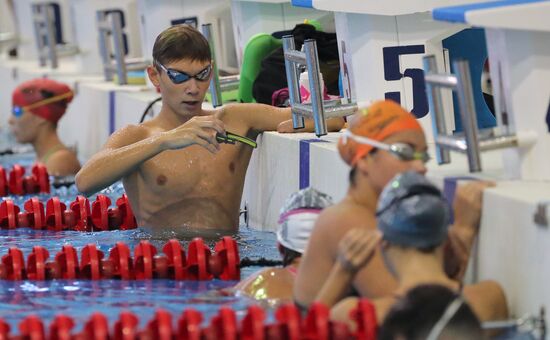 Russian Paralympic swimming team during training session Sputnik Mediabank