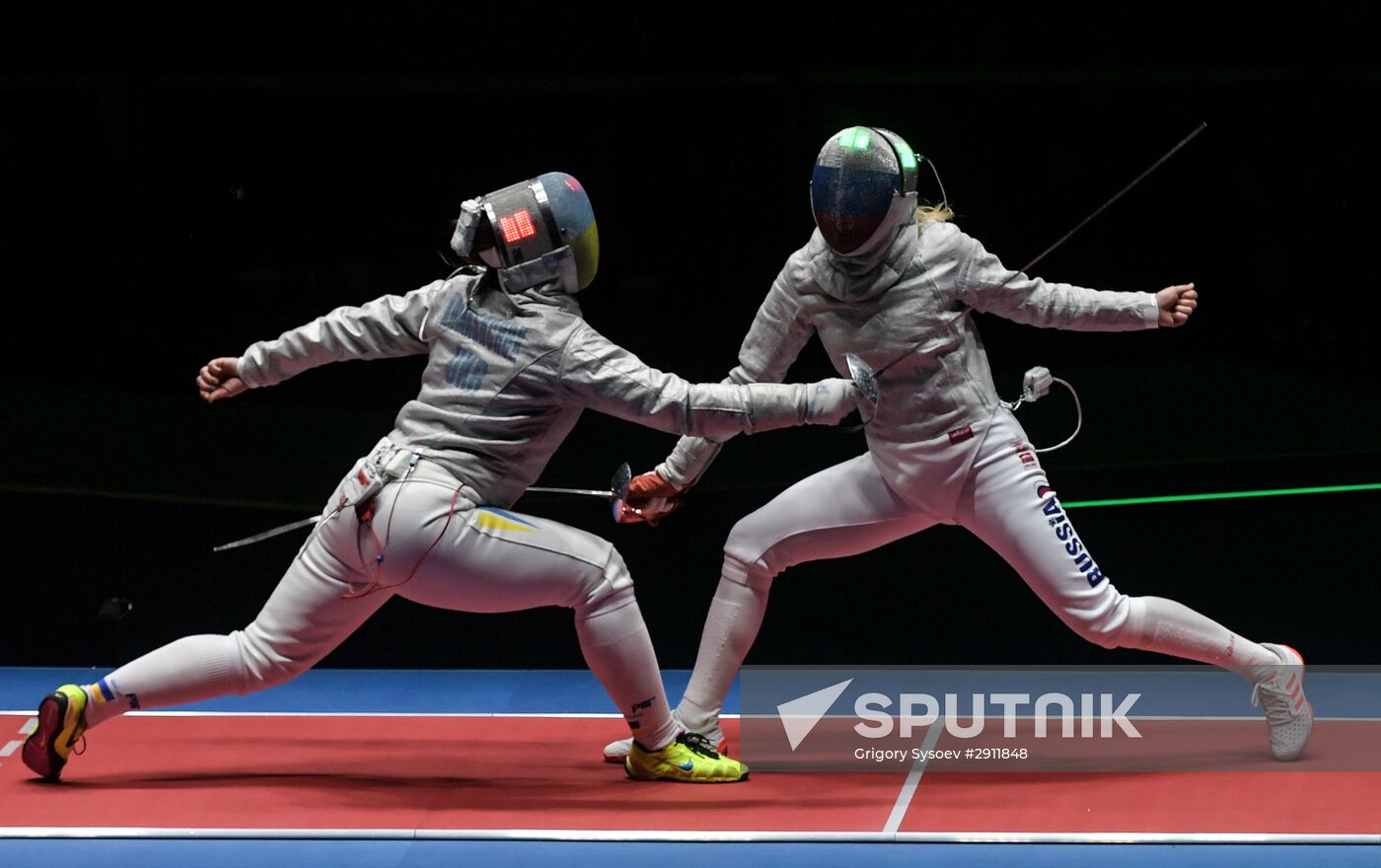 2016 Summer Olympics. Fencing. Women's saber team Sputnik Mediabank