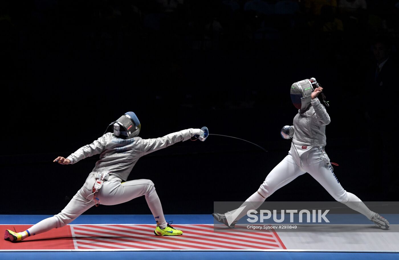 2016 Summer Olympics. Fencing. Women's saber team Sputnik Mediabank