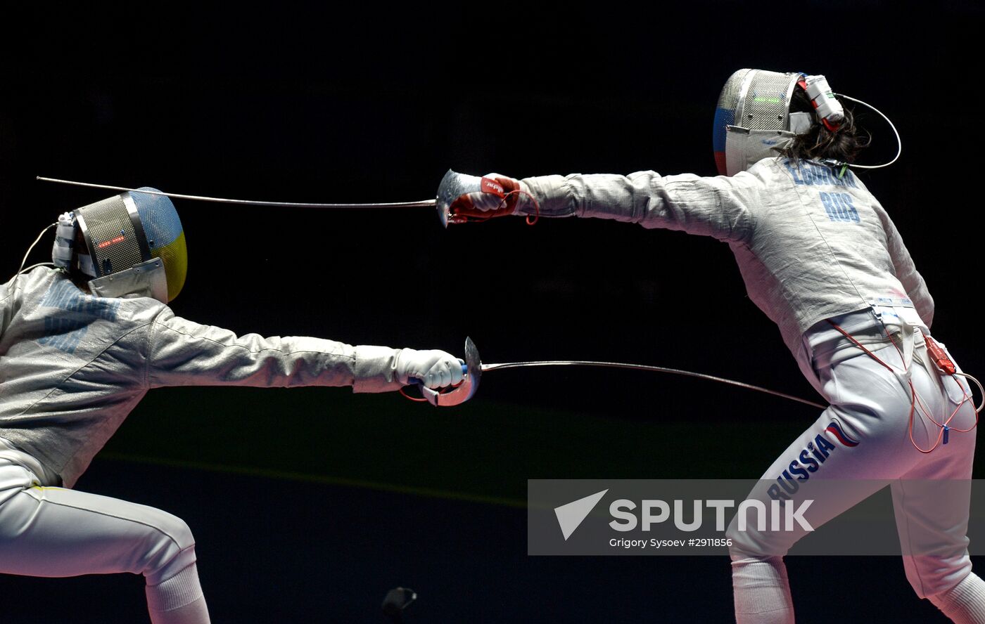2016 Summer Olympics. Fencing. Women's saber team Sputnik Mediabank