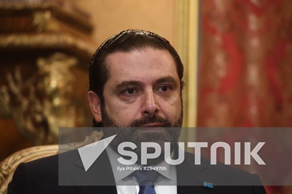 Russian Foreign Minister Sergey Lavrov meets with Saad-eddine Rafic Al-Hariri