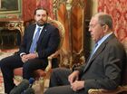 Russian Foreign Minister Sergei Lavrov meets with Saad-eddine Rafic Al-Hariri