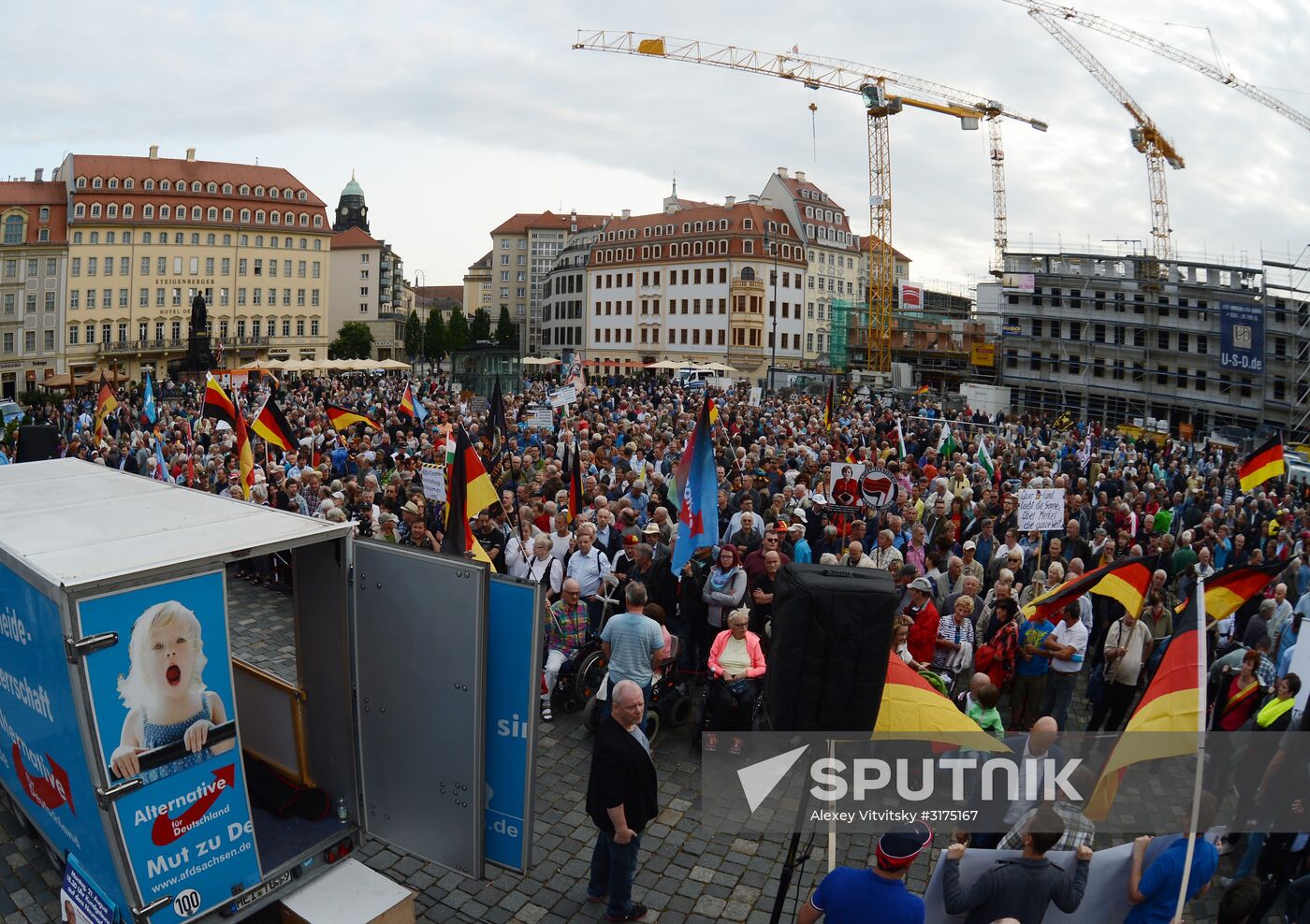 Alternative for Germany movement stages rally against Angela Merkel