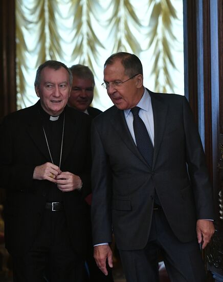 Sergei Lavrov meets with Vatican Secretary of State Cardinal Pietro Parolin